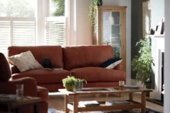 Habitat Livingston Leather 3 Seater Sofa - Tan -Home Sales Store 5397213 R Z001C
