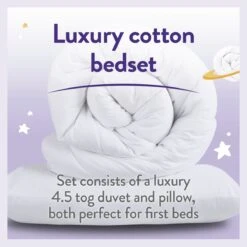 Slumberdown Luxury Cotton 4.5Tog Kids Duvet & Pillow –Single -Home Sales Store 5459010 R Z003A