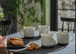 Habitat Textured Ripple Set Of 4 Mugs - Neutral 8 Habitat Textured Ripple Set Of 4 Mugs - Neutral -Home Sales Store 5642171 R Z001C