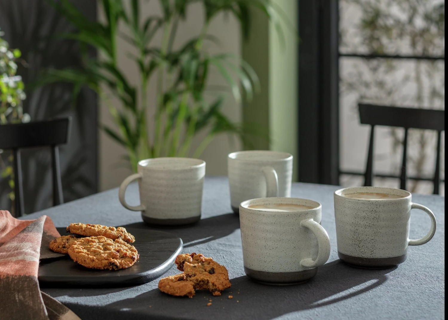 Habitat Textured Ripple Set Of 4 Mugs - Neutral 4 Habitat Textured Ripple Set Of 4 Mugs - Neutral - Image 2