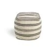 Kaikoo Layne Wool Pouffe - Black & White -Home Sales Store 5642236 R Z001A