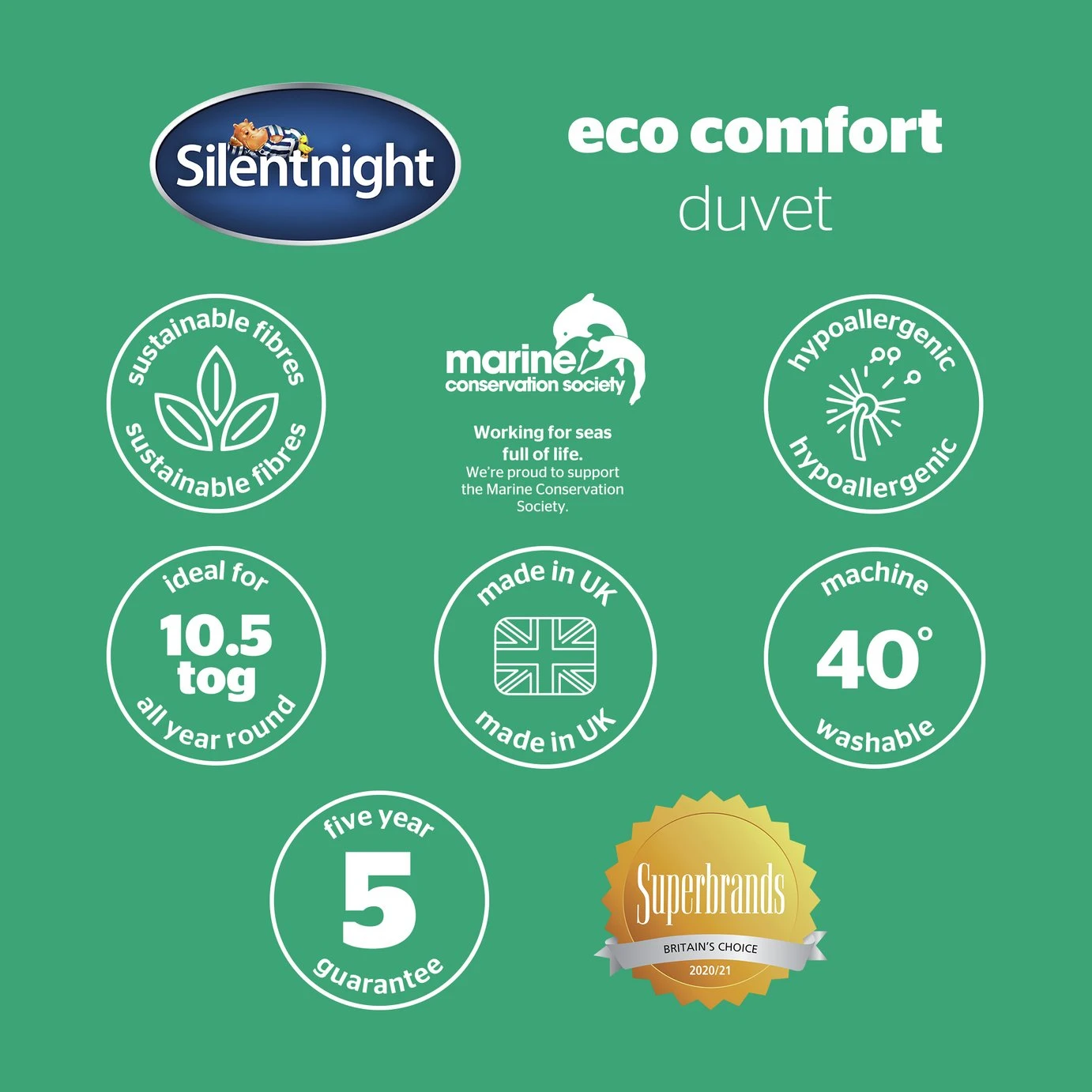 Silentnight Eco Comfort 10.5 Tog Duvet - Single 11 Silentnight Eco Comfort 10.5 Tog Duvet - Single - Image 9