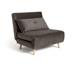 Habitat Roma Single Velvet Chairbed - Charcoal 15 Habitat Roma Single Velvet Chairbed - Charcoal -Home Sales Store 5791417 R Z010A