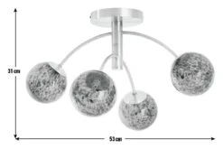 Habitat Hayle Tortoise Shell 4 Light Ceiling Light - Brass 13 Habitat Hayle Tortoise Shell 4 Light Ceiling Light - Brass -Home Sales Store 5792571 R E001