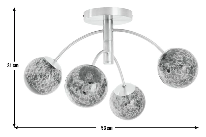 Habitat Hayle Tortoise Shell 4 Light Ceiling Light - Brass 8 Habitat Hayle Tortoise Shell 4 Light Ceiling Light - Brass - Image 6