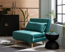 Habitat Roma Single Velvet Chairbed - Teal -Home Sales Store 5828108 R Z005A