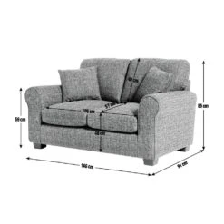 Habitat Lisbon Fabric 2 Seater Sofa - Stone -Home Sales Store 5945861 R E001