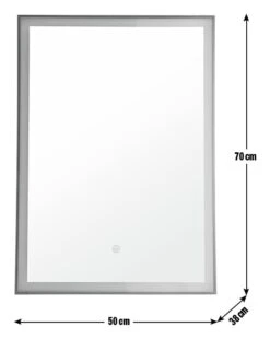 Habitat Rectangle Backlight LED Mirror - Black -Home Sales Store 6025601 R E001