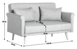 Habitat Evie Fabric 2 Seater Sofa In A Box - Natural -Home Sales Store 6099747 R E001