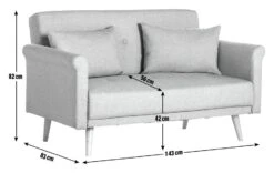 Habitat Evie Fabric 2 Seater Sofa In A Box - Natural -Home Sales Store 6099747 R Z020A