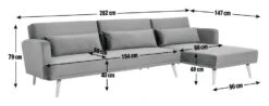 Habitat Andy Right Corner Fabric Clic Clac Sofa Bed - Grey 12 Habitat Andy Right Corner Fabric Clic Clac Sofa Bed - Grey -Home Sales Store 6132941 R E001