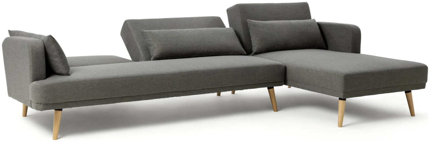 Habitat Andy Right Corner Fabric Clic Clac Sofa Bed - Grey 8 Habitat Andy Right Corner Fabric Clic Clac Sofa Bed - Grey - Image 6