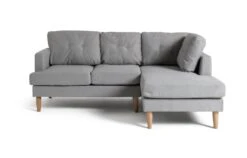 Habitat Joshua Fabric Corner Chaise Sofa - Light Grey -Home Sales Store 6205737 R Z002A
