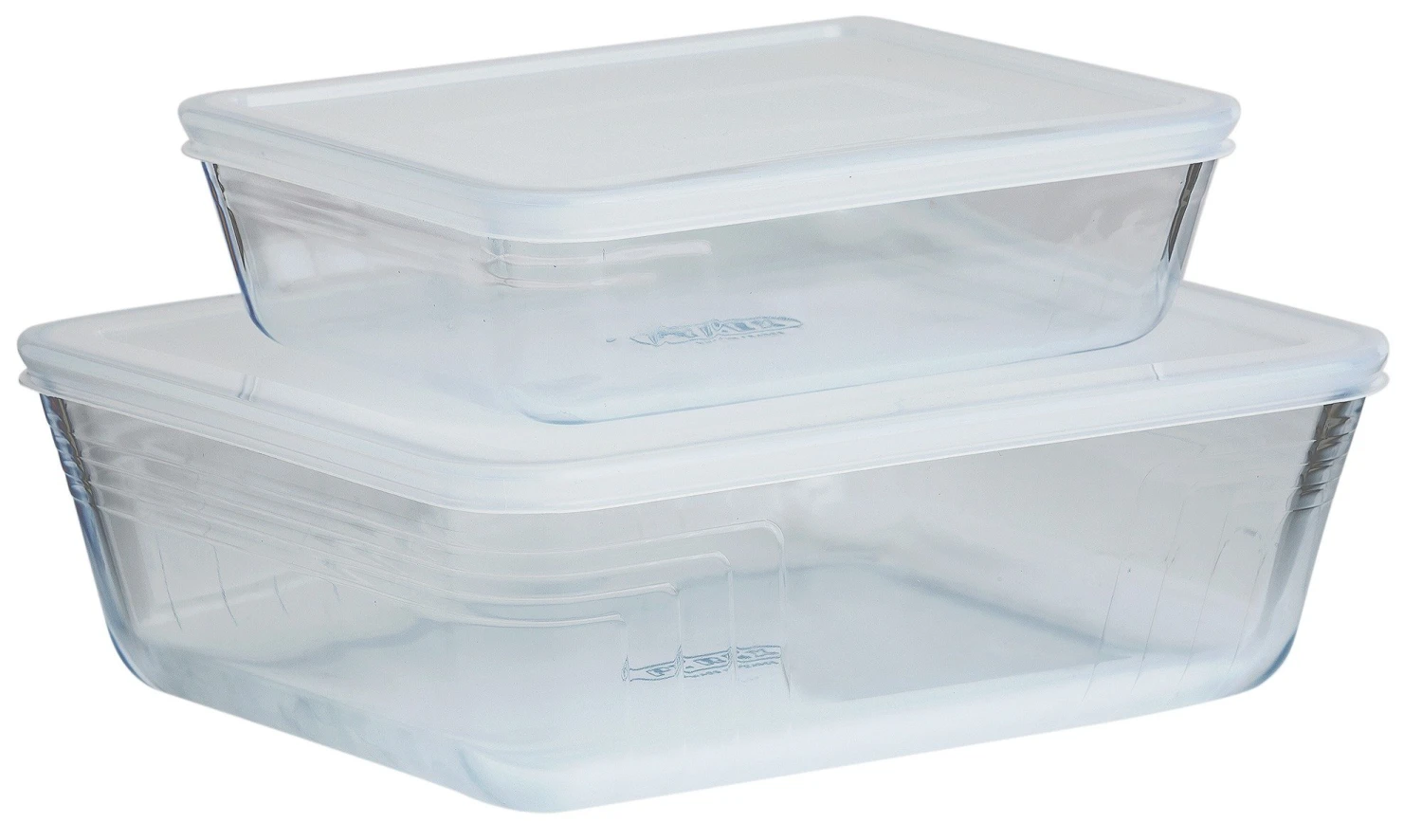 Pyrex Set Of 2 Glass Roasters With Plastic Storage Lids 3 Pyrex Set Of 2 Glass Roasters With Plastic Storage Lids