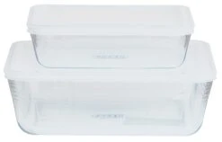 Pyrex Set Of 2 Glass Roasters With Plastic Storage Lids 9 Pyrex Set Of 2 Glass Roasters With Plastic Storage Lids -Home Sales Store 6209654 R Z002A