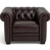 Habitat Chesterfield Leather Armchair - Walnut -Home Sales Store 6228367 R Z001A