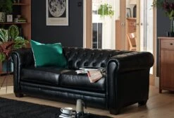 Habitat Chesterfield Leather 3 Seater Sofa - Chocolate 12 Habitat Chesterfield Leather 3 Seater Sofa - Chocolate -Home Sales Store 6257101 R Z001C