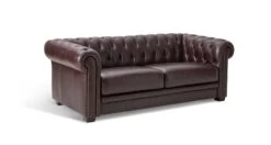 Habitat Chesterfield Leather 3 Seater Sofa - Chocolate 14 Habitat Chesterfield Leather 3 Seater Sofa - Chocolate -Home Sales Store 6257101 R Z002A