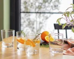 Habitat Clear Pinched Set Of 4 Tumbler Glasses -Home Sales Store 6609106 R Z001C