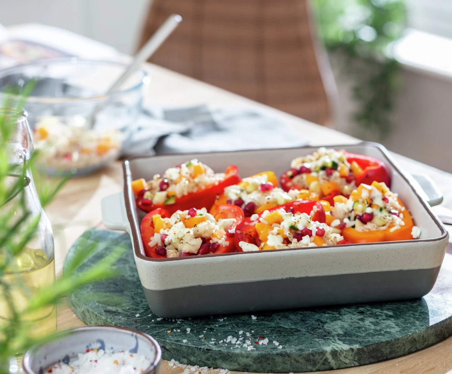 Habitat Speckle 27cm Square Ceramic Roaster 4 Habitat Speckle 27cm Square Ceramic Roaster - Image 2