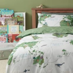 Habitat Kids Cotton World Map Print Bedding Set - Toddler -Home Sales Store 6823786 R Z002C