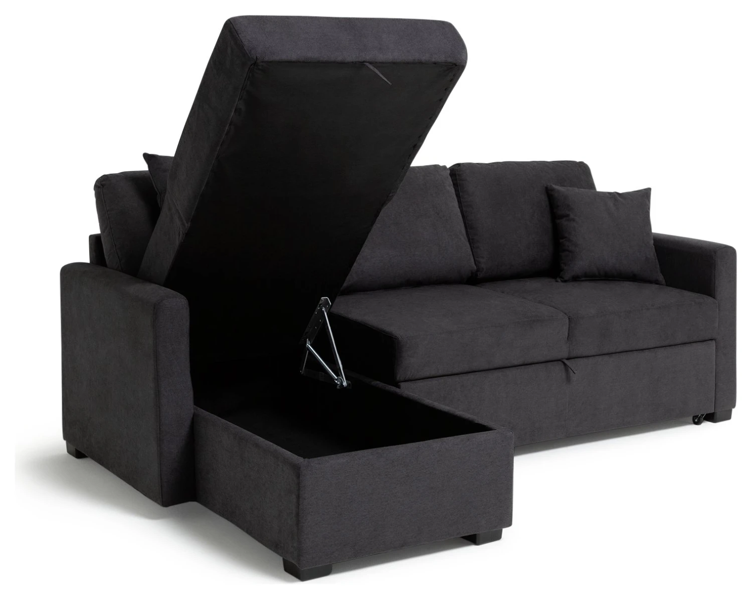 Habitat Reagan Left Corner Chaise Sofa Bed - Charcoal 6 Habitat Reagan Left Corner Chaise Sofa Bed - Charcoal - Image 4
