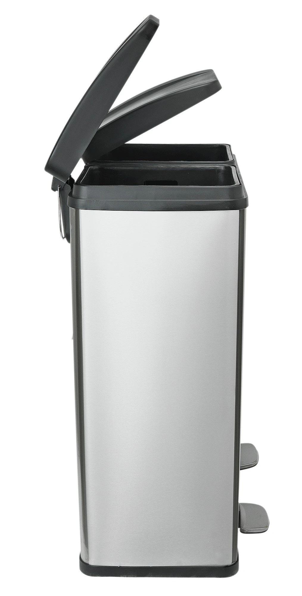 Habitat 55 Litre 2 Compartment Recycling Bin - Steel 4 Habitat 55 Litre 2 Compartment Recycling Bin - Steel - Image 2