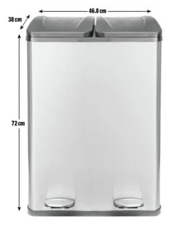 Habitat 55 Litre 2 Compartment Recycling Bin - Steel 13 Habitat 55 Litre 2 Compartment Recycling Bin - Steel -Home Sales Store 7007068 R Z020A