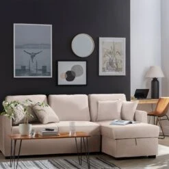 Habitat Reagan Right Corner Chaise Sofa Bed - Natural 13 Habitat Reagan Right Corner Chaise Sofa Bed - Natural -Home Sales Store 7019757 R Z001C