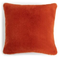 Habitat Plain Faux Fur Cushion - Burnt Orange - 43X43cm 10 Habitat Plain Faux Fur Cushion - Burnt Orange - 43X43cm -Home Sales Store 7048663 R Z002A