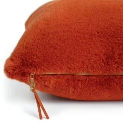 Habitat Plain Faux Fur Cushion - Burnt Orange - 43X43cm 11 Habitat Plain Faux Fur Cushion - Burnt Orange - 43X43cm -Home Sales Store 7048663 R Z003A