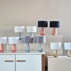 Habitat Maya Pair Of Touch Table Lamps - Copper & Cream -Home Sales Store 7157097 R Z010C