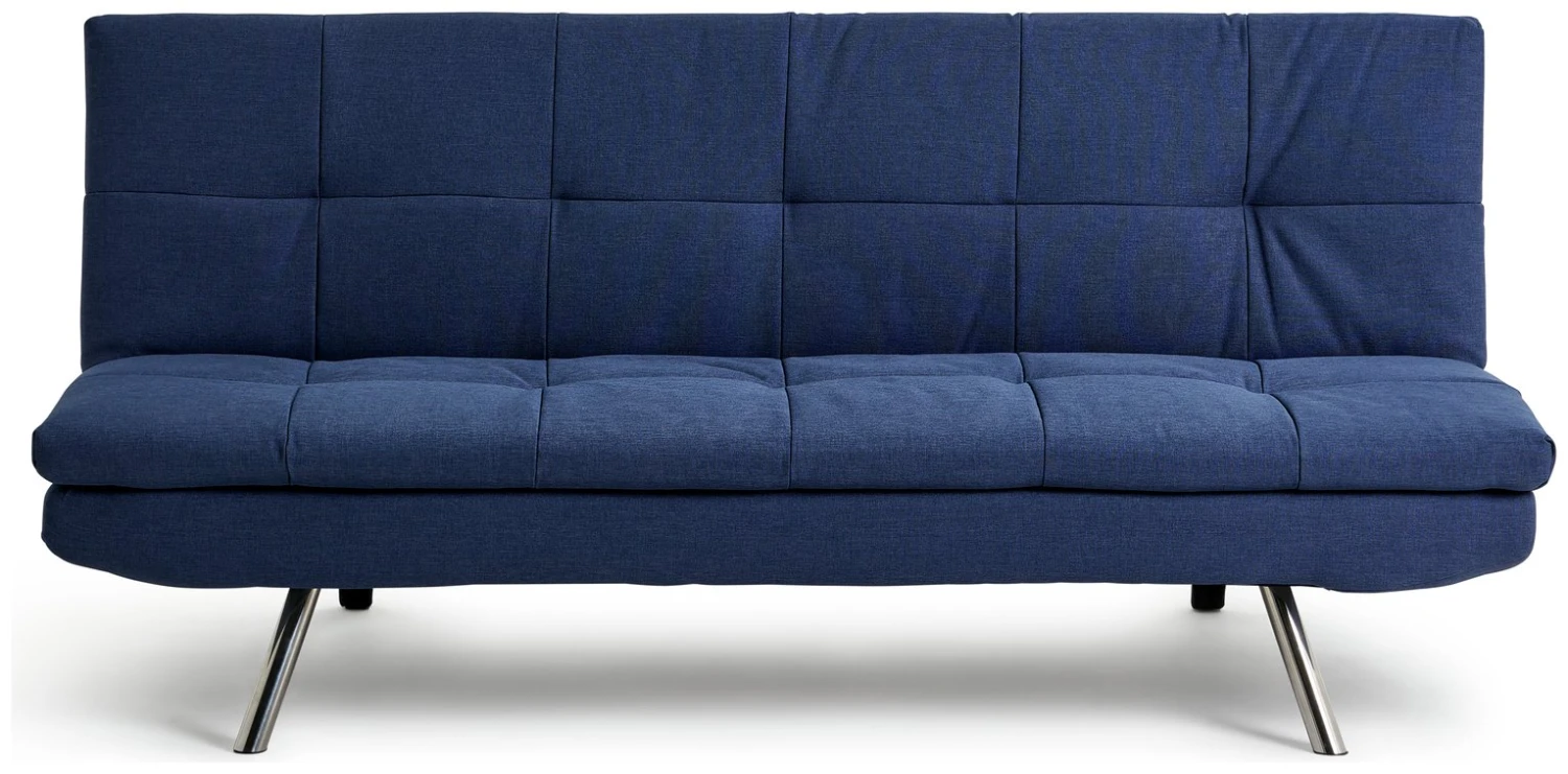 Habitat Nolan Fabric Clic Clac Sofa Bed - Denim Blue 3 Habitat Nolan Fabric Clic Clac Sofa Bed - Denim Blue