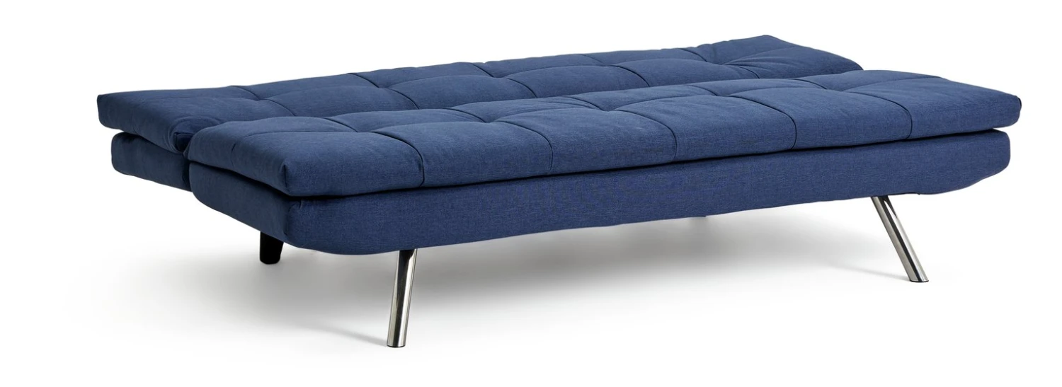 Habitat Nolan Fabric Clic Clac Sofa Bed - Denim Blue 4 Habitat Nolan Fabric Clic Clac Sofa Bed - Denim Blue - Image 2