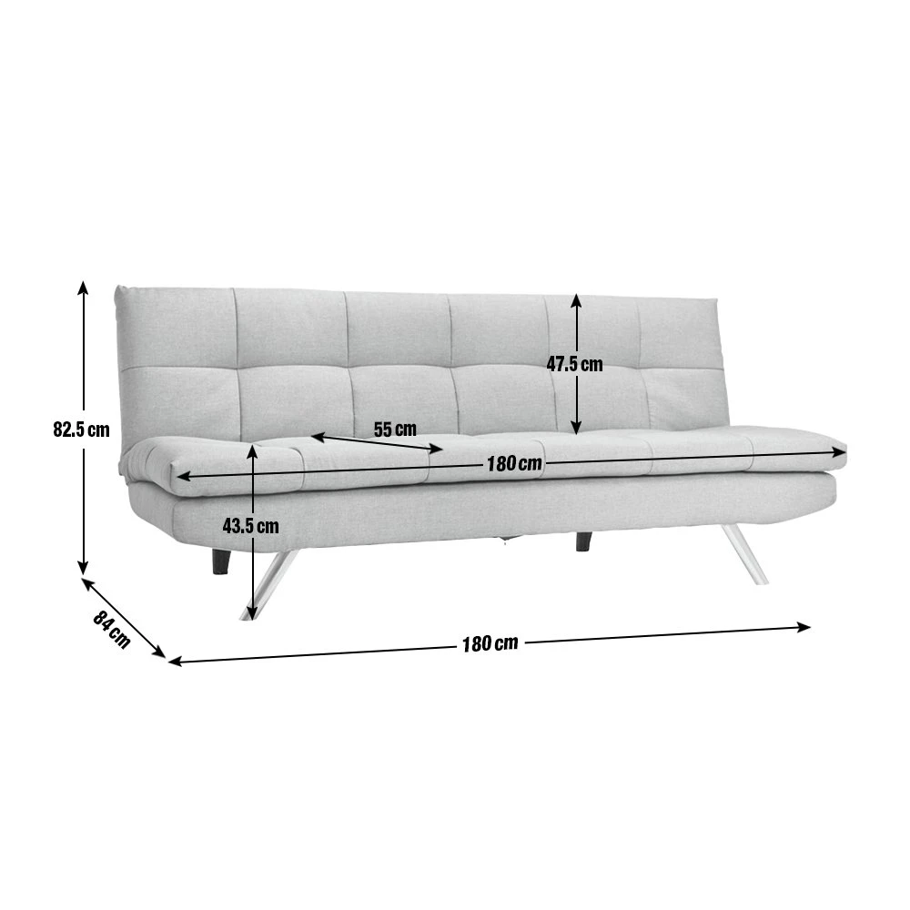 Habitat Nolan Fabric Clic Clac Sofa Bed - Natural 7 Habitat Nolan Fabric Clic Clac Sofa Bed - Natural - Image 5