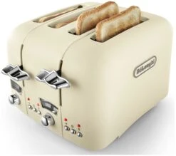 De'Longhi CTO4.BG Argento Flora 4 Slice Toaster - Beige -Home Sales Store 7453540 R Z002A