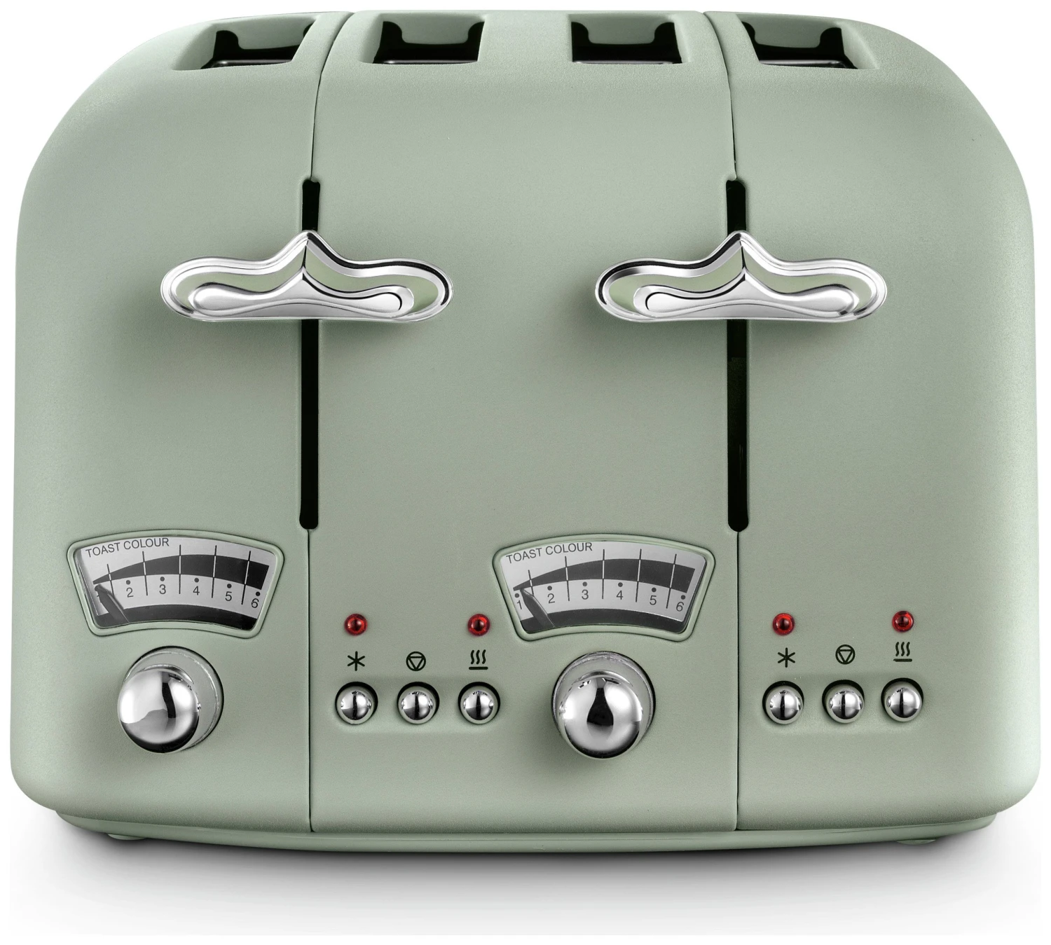 De'Longhi CTO4.GR Argento Flora 4 Slice Toaster - Green 3 De'Longhi CTO4.GR Argento Flora 4 Slice Toaster - Green