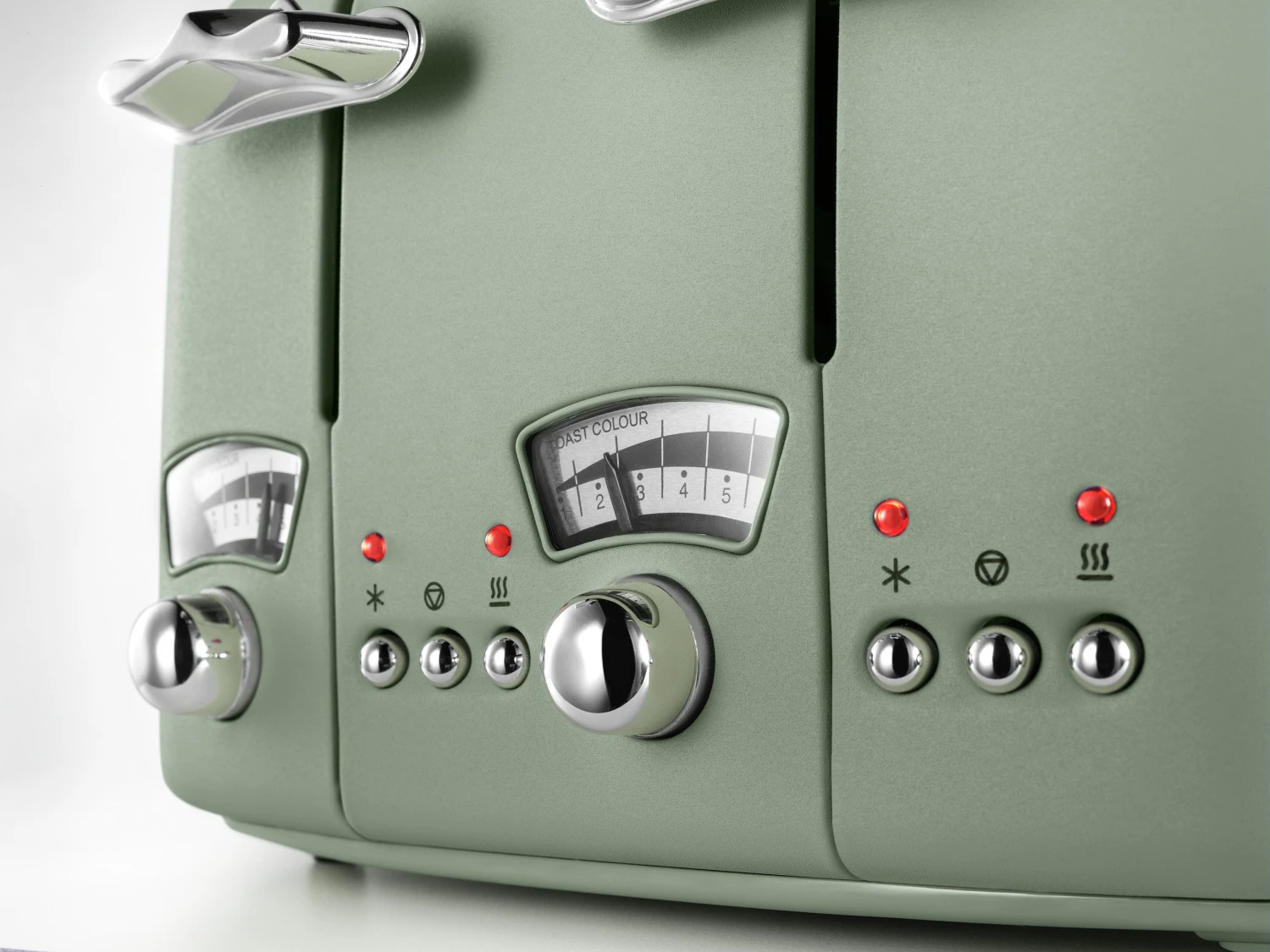 De'Longhi CTO4.GR Argento Flora 4 Slice Toaster - Green 4 De'Longhi CTO4.GR Argento Flora 4 Slice Toaster - Green - Image 2