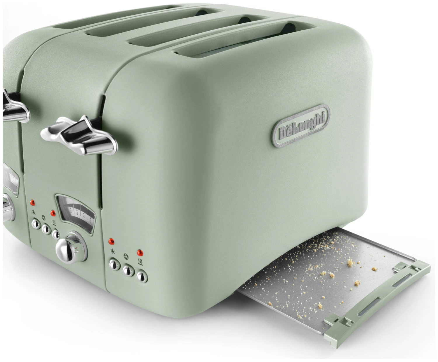 De'Longhi CTO4.GR Argento Flora 4 Slice Toaster - Green 6 De'Longhi CTO4.GR Argento Flora 4 Slice Toaster - Green - Image 4
