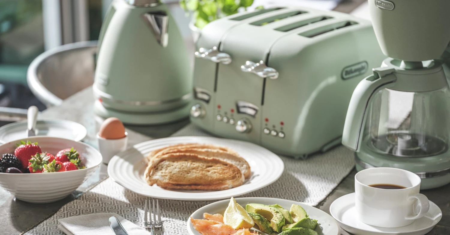De'Longhi CTO4.GR Argento Flora 4 Slice Toaster - Green 7 De'Longhi CTO4.GR Argento Flora 4 Slice Toaster - Green - Image 5