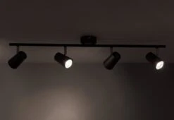 Habitat 4 Light Spotlight Bar - Matt Black -Home Sales Store 7637490 R Z002C