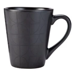 Habitat Geo 16 Piece Stoneware Dinner Set - Black -Home Sales Store 7665242 R Z003A