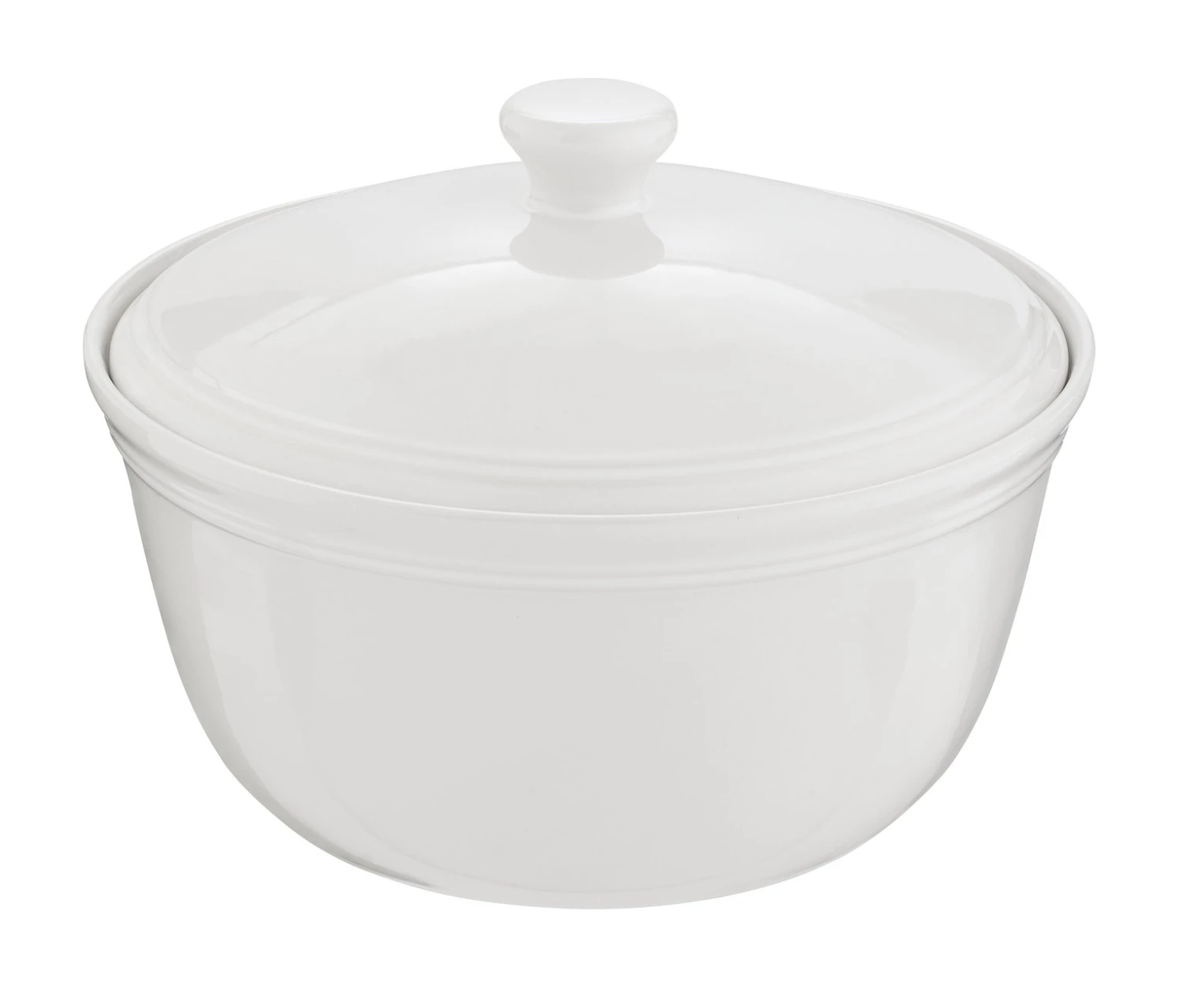 Habitat Stoneware 2.5 Litre Casserole Dish - White 3 Habitat Stoneware 2.5 Litre Casserole Dish - White