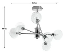 Habitat Glam 6 Light Glass Ceiling Light – Gold -Home Sales Store 7835340 R E001