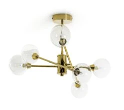 Habitat Glam 6 Light Glass Ceiling Light – Gold -Home Sales Store 7835340 R Z002A