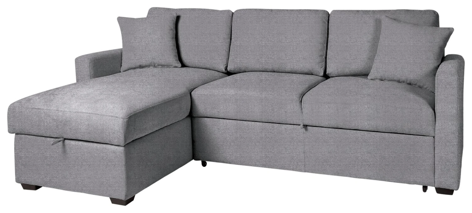 Habitat Reagan Left Corner Storage Sofa Bed - Grey 3 Habitat Reagan Left Corner Storage Sofa Bed - Grey