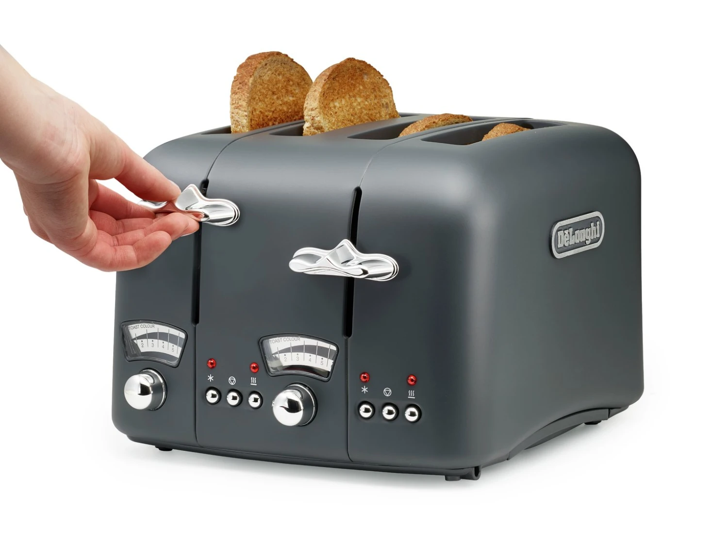 De'Longhi CT04.GY Argento Silva Toaster - Grey 5 De'Longhi CT04.GY Argento Silva Toaster - Grey - Image 3