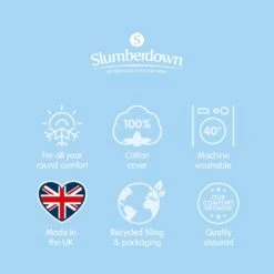 Slumberdown Cotton Comfort 10.5 Tog Duvet - Single 22 Slumberdown Cotton Comfort 10.5 Tog Duvet - Single -Home Sales Store 7878125 R Z010A