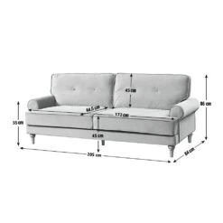Habitat Vienna Velvet 3 Seater Sofa - Rose -Home Sales Store 7896664 R E001