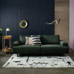 Habitat Julien Fabric 3 Seater Sofa - Dark Green -Home Sales Store 7911408 R Z001C